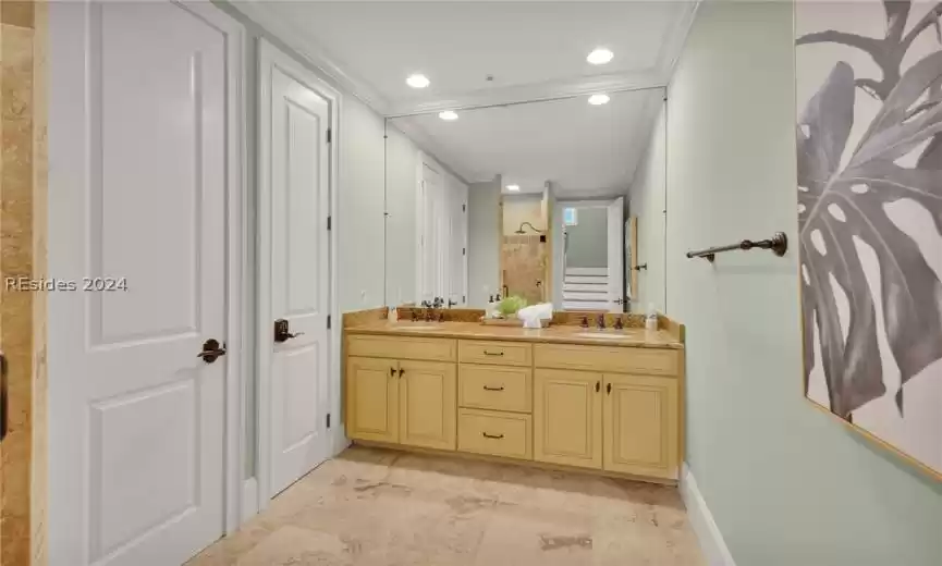 Full Bathroom with double sinks