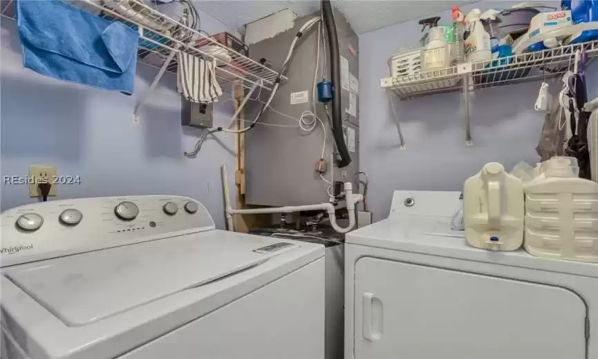 Laundry is located inside the unit