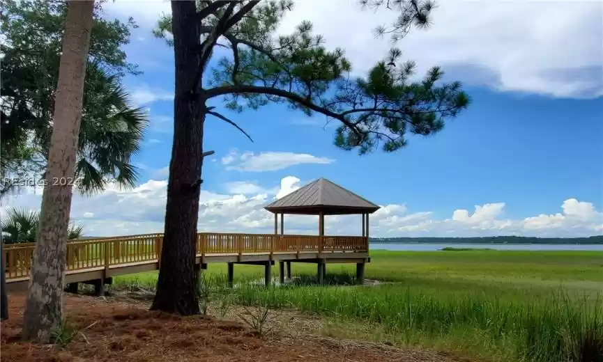 Relax by the water at the clubhouse