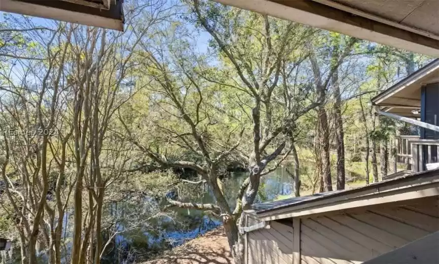 View of upper deck located off of bedroom.