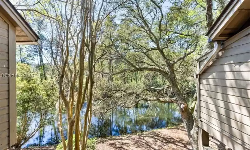 Views from lower deck of lagoon directly located behind villa.