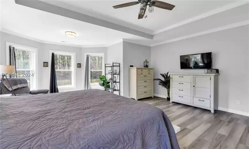 Updated and spacious kitchen with stainless steel appliances, granite counters, center island, and large pantry. (open, light and bright).