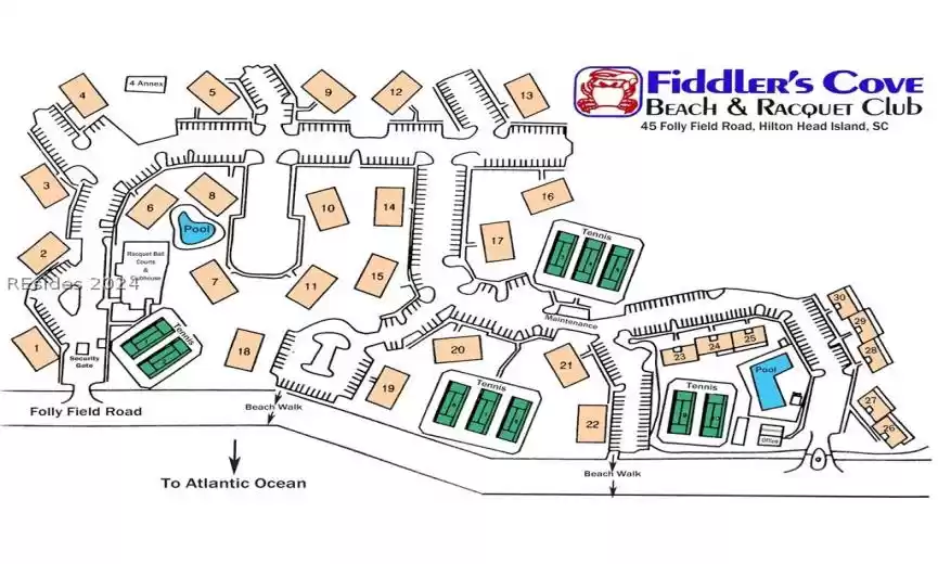 Layout of Fiddlers Cove