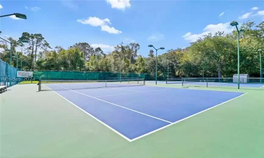6 Lighted tennis courts