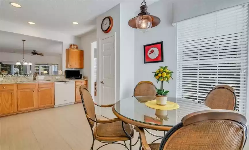 Dining space within the kitchen