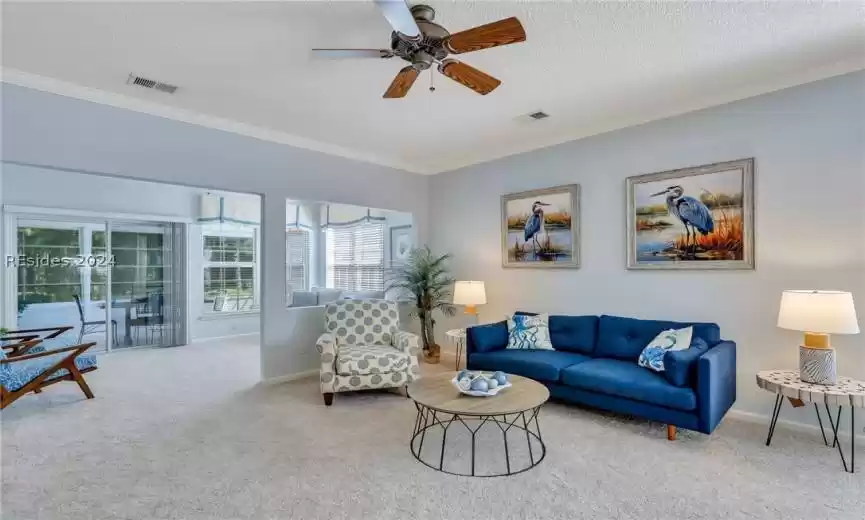 Most relaxing living area adjacent to the Carolina Room.