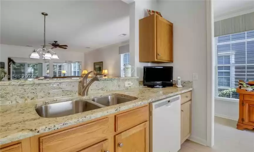 Kitchen featuring granite countertops