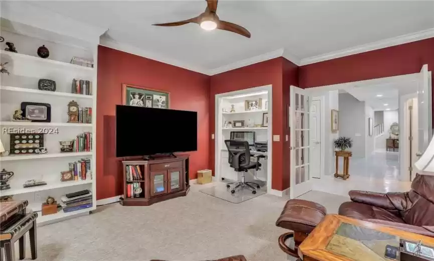 Den/Office with French Doors