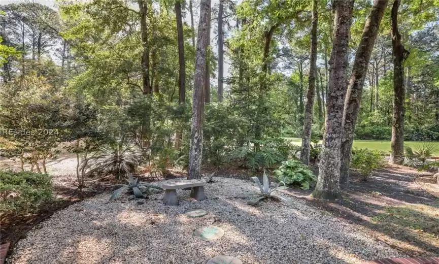 Serenity Garden in Moss draped Yard