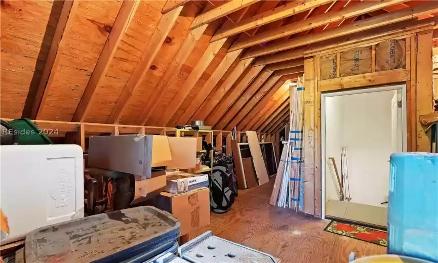 Walk-up unfinished Attic in 2nd Garage