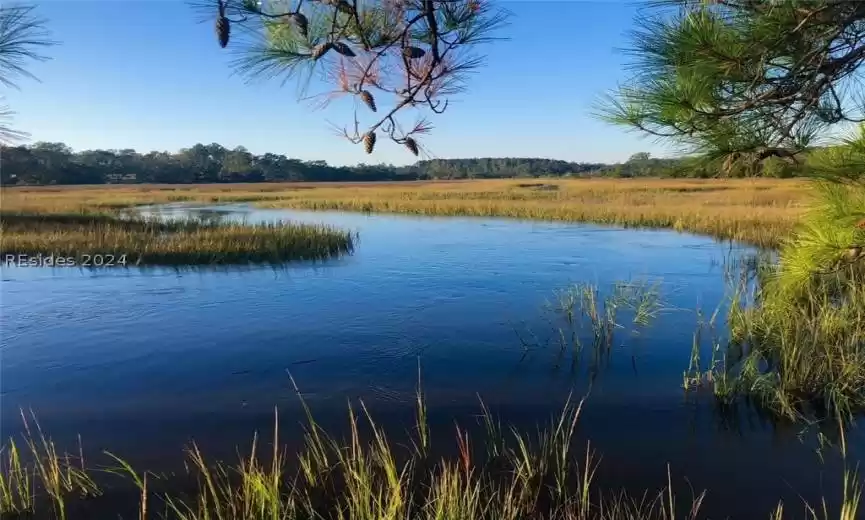 Saltwater creek a few miles east of the home