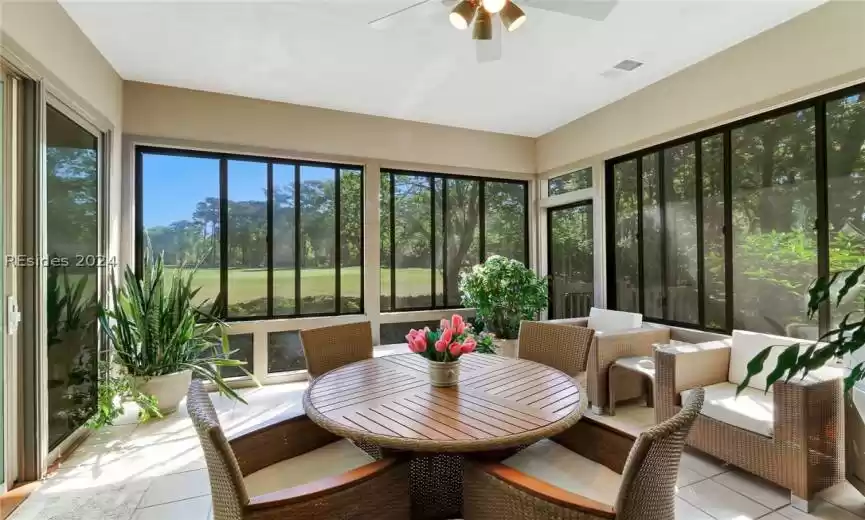 Enclosed Porch with Sliding Windows