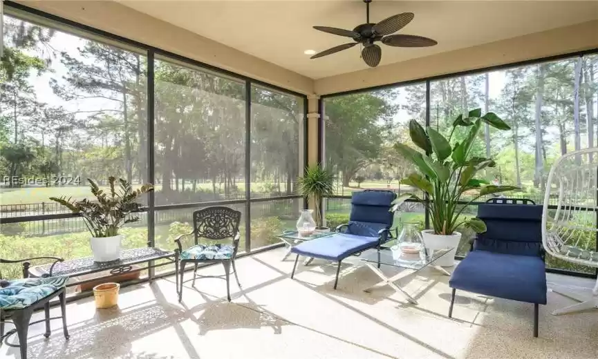 Wonderful screened lanai is the perfect place to relax and enjoy the peace and quiet of this location!