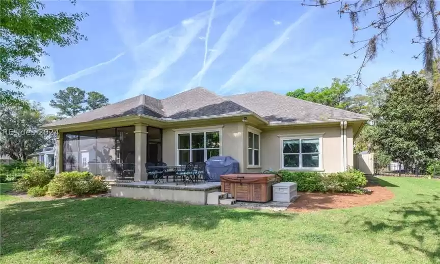 This home offers so much space to entertain your own family and friends with its open plan, big screened lanai, large patio and hot tub.