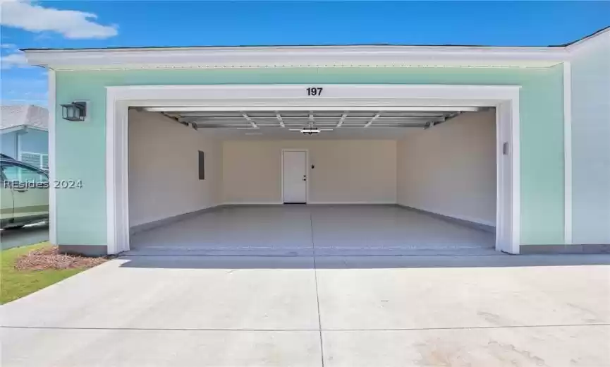 2 car garage w/ epoxy floors