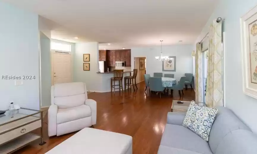 Living/dining room combination.