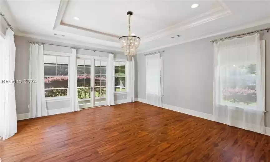 Master Bedroom with Tray Ceilings