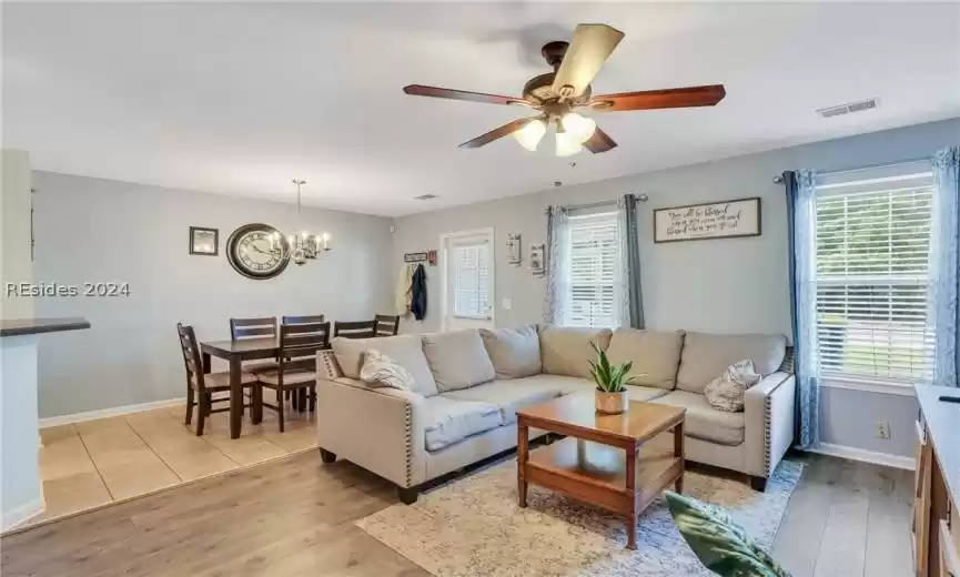 Great room with formal dining