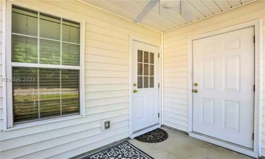 Back porch enters into the dining space