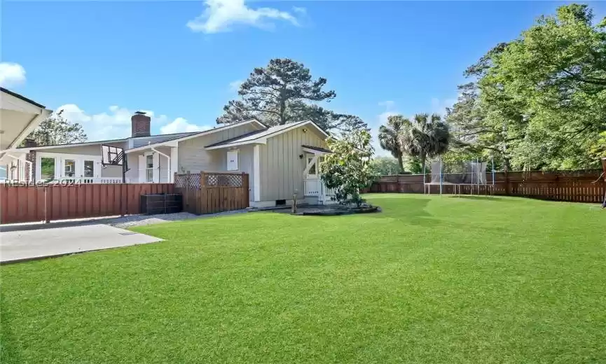 View of spacious yard