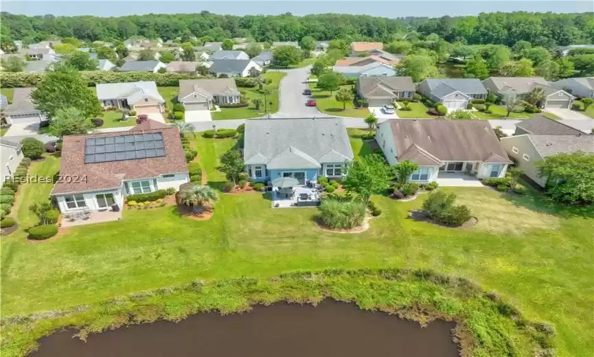 Rear of the home from above the lagoon