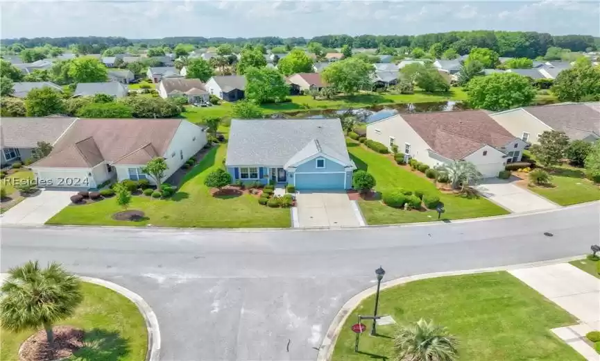 Front of the home from above