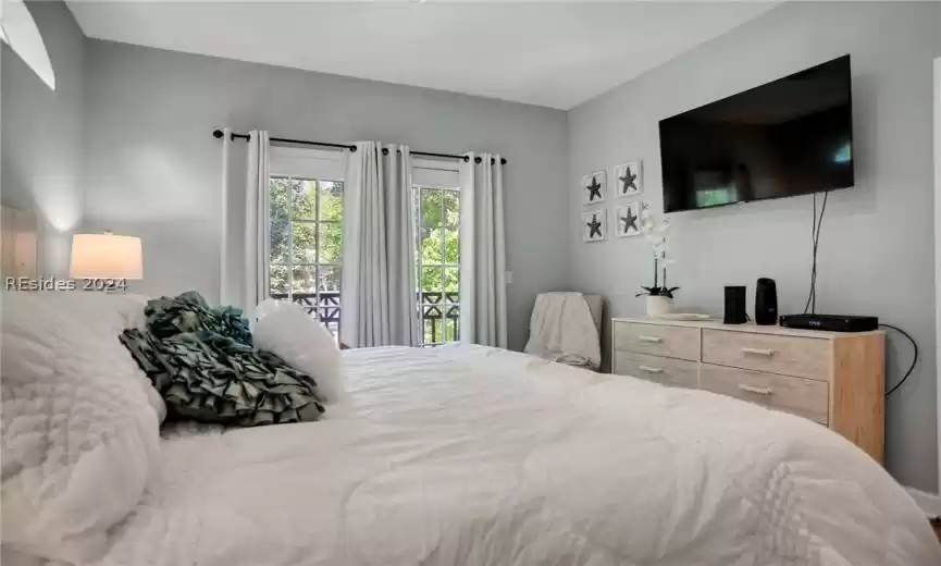 Bedroom featuring access to outside