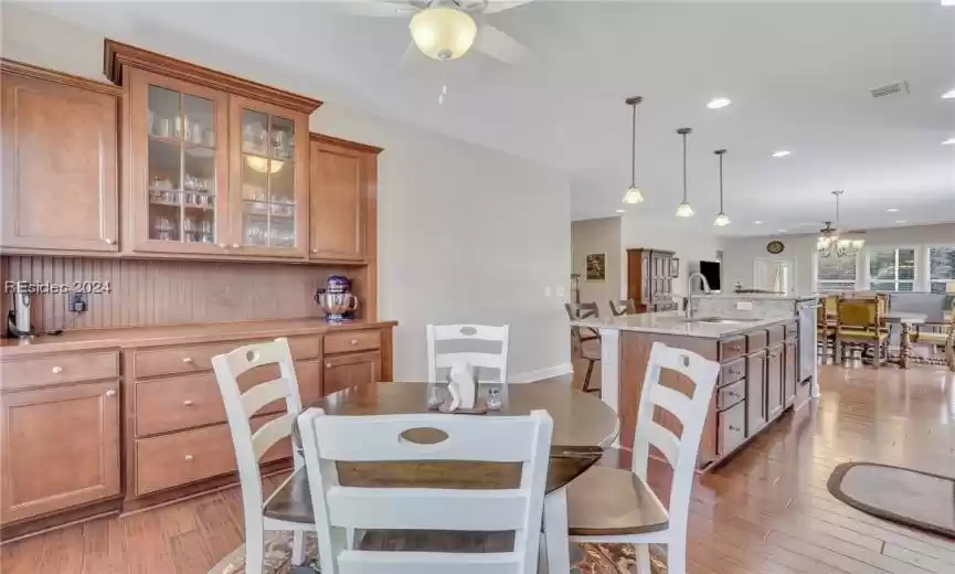 Custom hutch perfect for entertaining.
