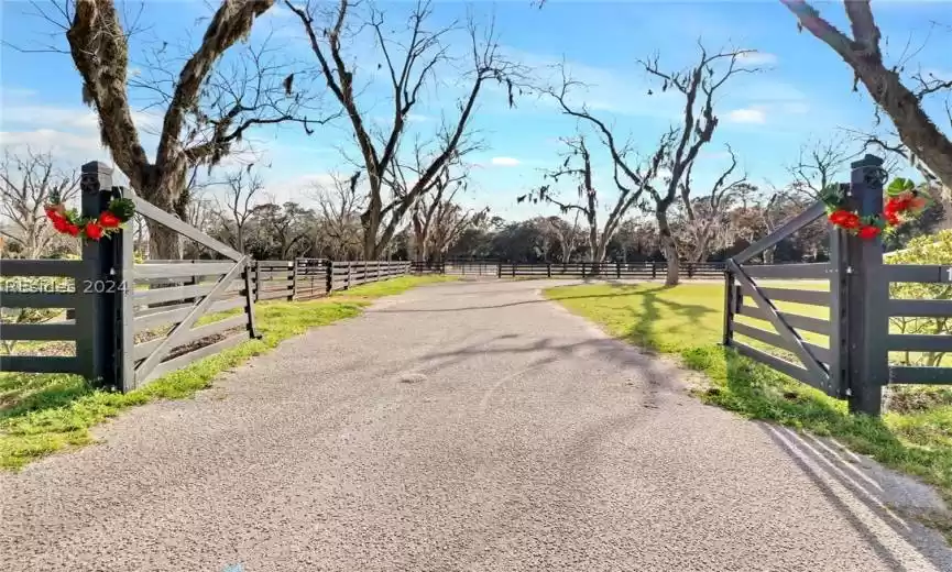 View of road with a rural view