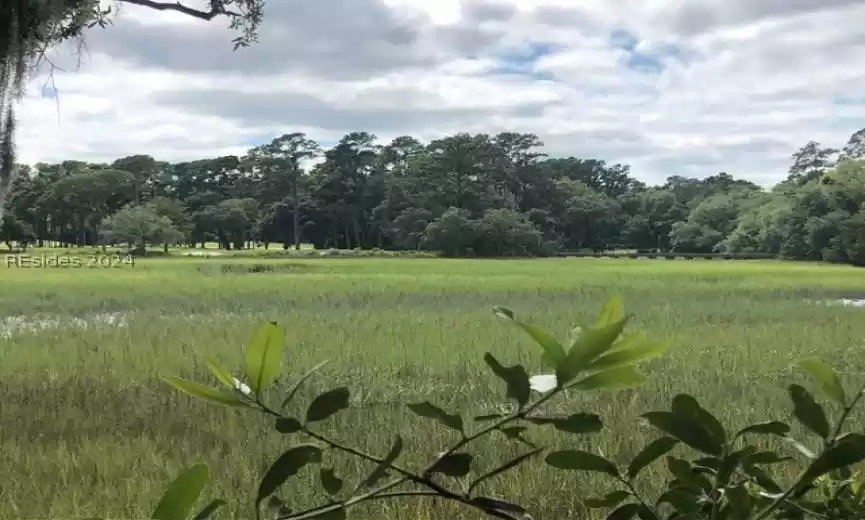 View over marsh to 11th hole.