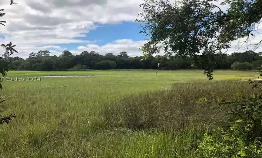 View over marsh to 11th hole.