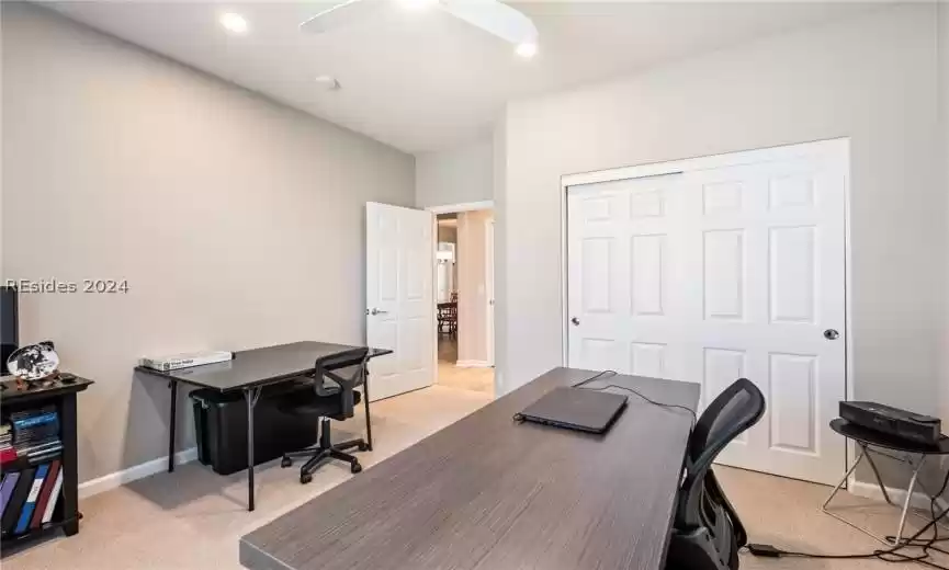 Owner uses this room as an office but it has a closet and is a bedroom.