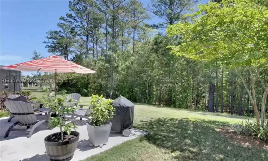 View of yard featuring a patio area