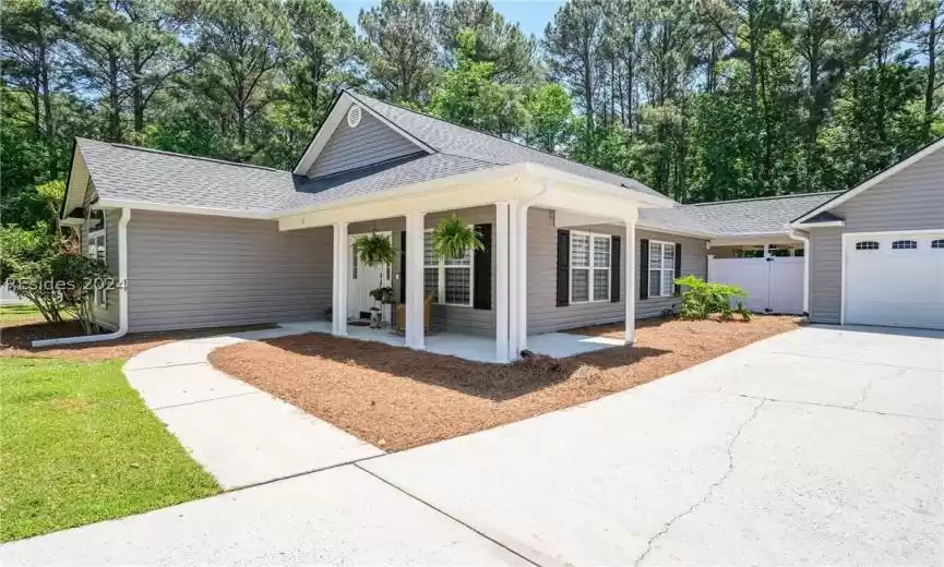 Ranch-style home with a 2 car detached garage