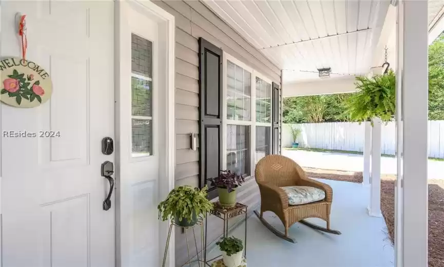 View of front porch